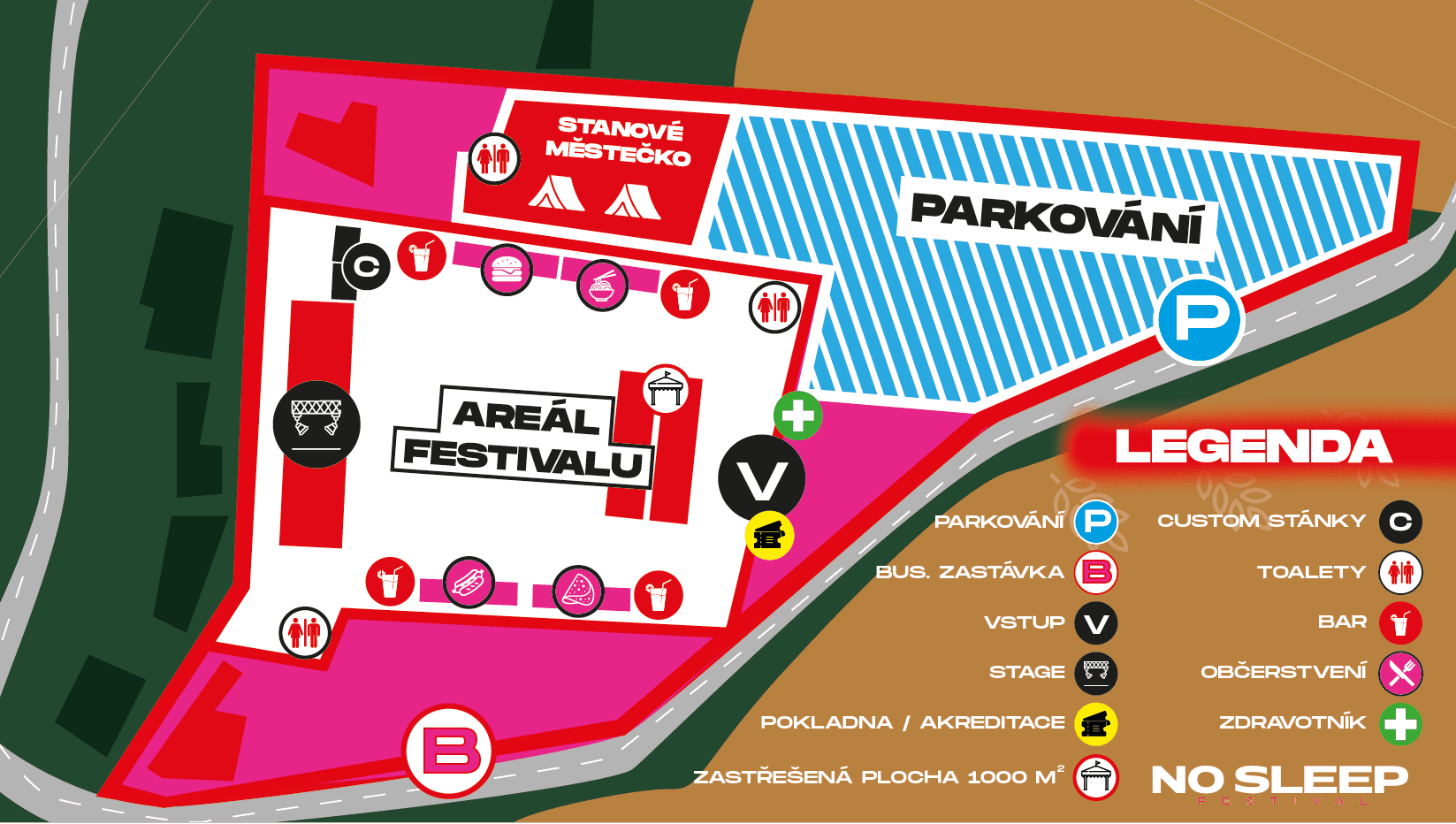 Mapa areálu